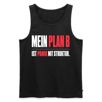 Mein Plan B - Männer Premium Bio Tank Top - Schwarz - Vorne - Michal (187cm)