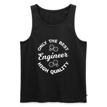 Nur der beste Ingenieur – Hochwertig - Männer Premium Bio Tank Top - Schwarz - Vorne - AI Model Male 178 light (178cm)