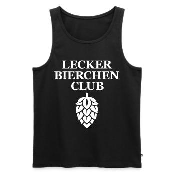 Lecker Bierchen Club - Lecker Bierchen - Bier - Männer Premium Bio Tank Top - Schwarz - Vorne - AI Model Male 178 light (178cm)