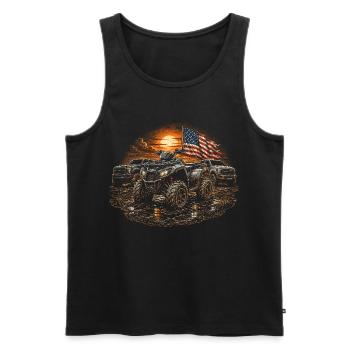 ATV Quad Biking Quad Quad Riders - Men's Premium Organic Tank Top - black - Front - AI Model Male 178 light (178cm)