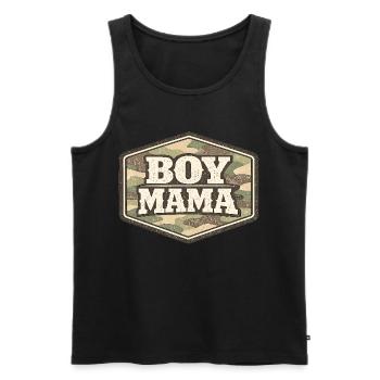 Boy Mama Camouflage | Boy's Mom Gift - Men's Premium Organic Tank Top - black - Front - Michal (187cm)