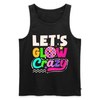 Retro Back to the 80s Vintage Design - Men's Premium Organic Tank Top - black - Front - Michal (187cm)