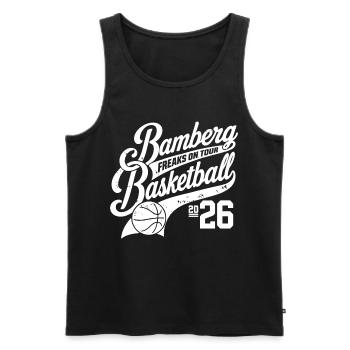 Bamberg Basketball - Männer Premium Bio Tank Top - Schwarz - Vorne - AI Model Male 178 light (178cm)