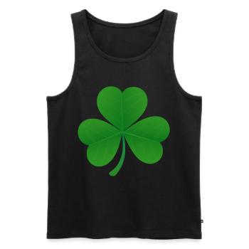 Shamrock - Men's Premium Organic Tank Top - black - Front - Michal (187cm)