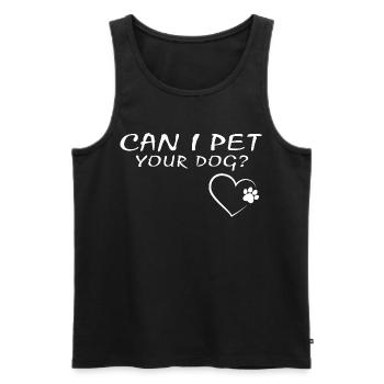 Darf ich dein Hundeherz streicheln lustiges Welpenliebhaber-Geschenk - Männer Premium Bio Tank Top - Schwarz - Vorne - Michal (187cm)