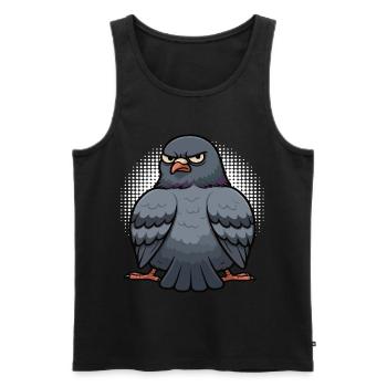 Pigeon pigeons pigeon fancier pigeon fancier - Men's Premium Organic Tank Top - black - Front - AI Model Male 178 light (178cm)