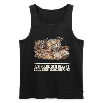 Backen Rezept Lustiger Spruch Hobbybäcker Geschenk - Männer Premium Bio Tank Top - Schwarz - Vorne - Michal (187cm)