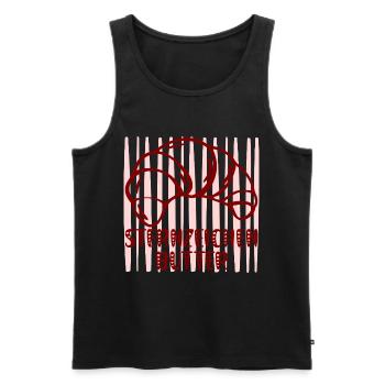 Sternzeichen Butter Croissants - Männer Premium Bio Tank Top - Schwarz - Vorne - Michal (187cm)