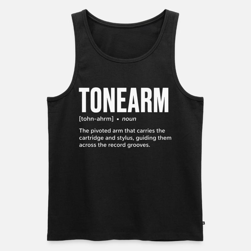 Anatomie des Klangs Tonarm-Definition - Männer Premium Bio Tank Top - Schwarz