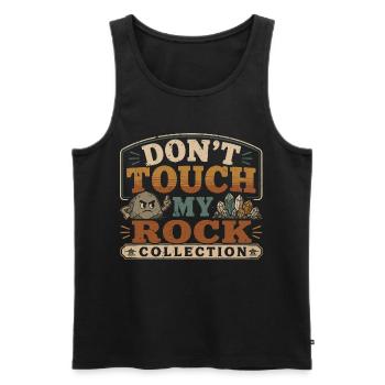 Geology Geologist Don't Touch My Rock Collection - Men's Premium Organic Tank Top - black - Front - Michal (187cm)