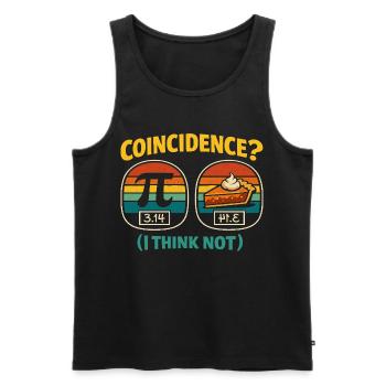 Pi Tag Coincidence I Think Not Mathe Design - Men's Premium Organic Tank Top - black - Front - AI Model Male 178 light (178cm)