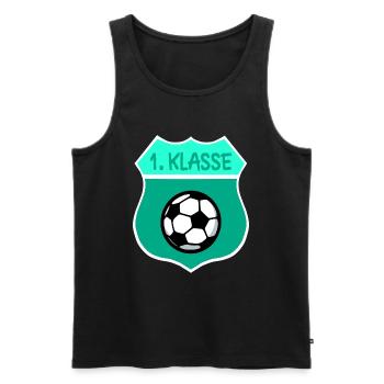 Schulanfang Fußball - 1. Klasse - Männer Premium Bio Tank Top - Schwarz - Vorne - AI Model Male 178 light (178cm)