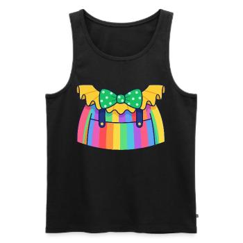 Colorful Clown Costume Carnival Carnival Disguise - Men's Premium Organic Tank Top - black - Front - AI Model Male 178 light (178cm)