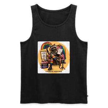 Funny LGBTQ Pride Raccoon Design - Männer Premium Bio Tank Top - Schwarz - Vorne - Michal (187cm)