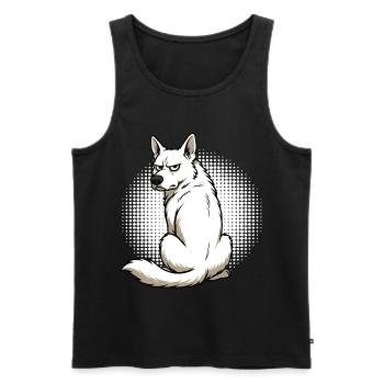 White Shepherd Shepherd Shepherd Dogs - Men's Premium Organic Tank Top - black - Front - AI Model Male 178 light (178cm)