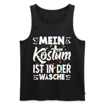 Mein Kostüm Ist In Der Wäsche Karneval Fasching - Männer Premium Bio Tank Top - Schwarz - Vorne - Michal (187cm)