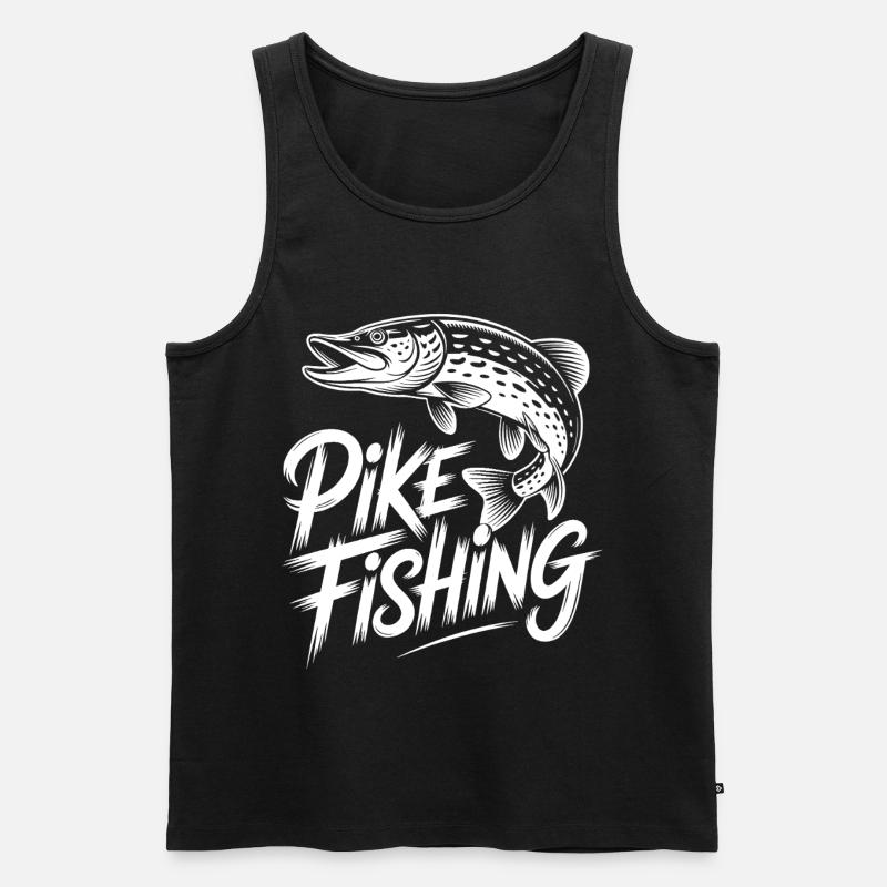 Springender Hecht - Männer Premium Bio Tank Top - Schwarz