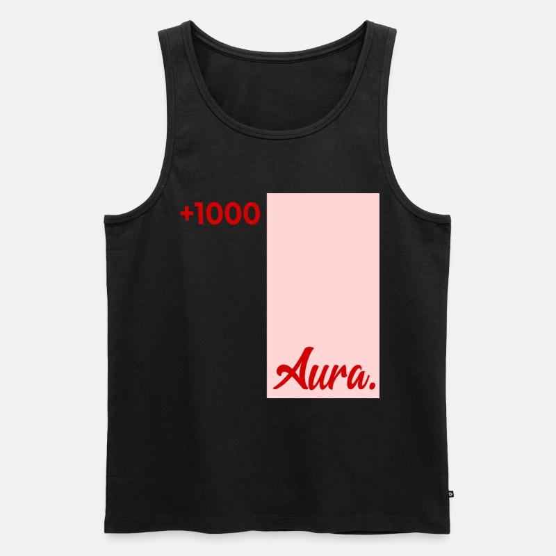 Bewertung Aura Punkte - Männer Premium Bio Tank Top - Schwarz