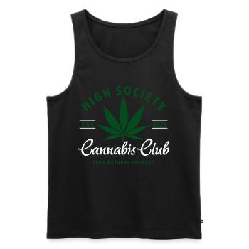 High Society Cannabis Club Logo - Débardeur bio Premium Homme - noir - Devant - AI Model Male 178 light (178cm)