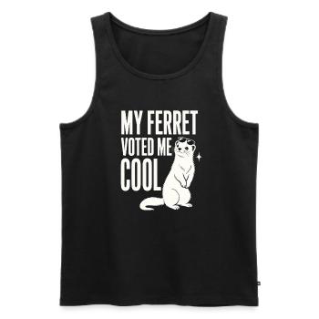 MY FERRET VOTED ME COOL - Men's Premium Organic Tank Top - black - Front - Michal (187cm)