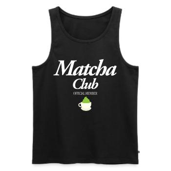 Matcha Club - Débardeur bio Premium Homme - noir - Devant - AI Model Male 178 light (178cm)