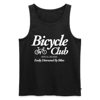 Bicycle Club - Men's Premium Organic Tank Top - black - Front - Michal (187cm)