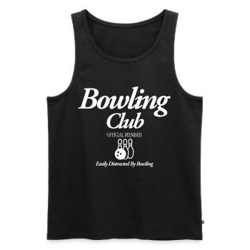 Bowling Club - Débardeur bio Premium Homme - noir - Devant - AI Model Male 178 light (178cm)