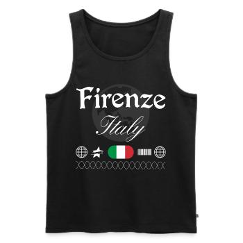 Florenz Italien Streetwear Reise Souvenir - Männer Premium Bio Tank Top - Schwarz - Vorne - AI Model Male 178 light (178cm)