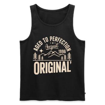 August 1996 – Legende der Gipfel und Berge - Männer Premium Bio Tank Top - Schwarz - Vorne - Michal (187cm)