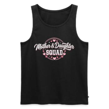 Mutter-Tochter-Trupp | Pinkes Mutter-Tochter-Geschenk - Männer Premium Bio Tank Top - Schwarz - Vorne - AI Model Male 178 light (178cm)