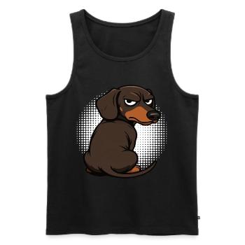 Dackel Dackelbesitzer Dackelhalter Dackelliebhaber - Männer Premium Bio Tank Top - Schwarz - Vorne - AI Model Male 178 light (178cm)