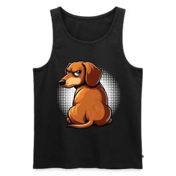 Dackel Dackelbesitzer Dackelhalter Dackelliebhaber - Männer Premium Bio Tank Top - Schwarz - Vorne - AI Model Male 178 light (178cm)