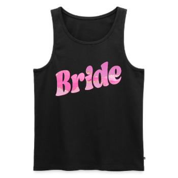 Mariage de mariée - Débardeur bio Premium Homme - noir - Devant - AI Model Male 178 light (178cm)