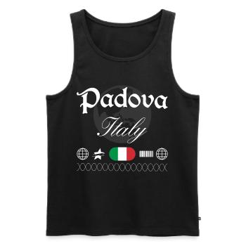 Padua Italien Streetwear Reise Souvenir - Männer Premium Bio Tank Top - Schwarz - Vorne - AI Model Male 178 light (178cm)