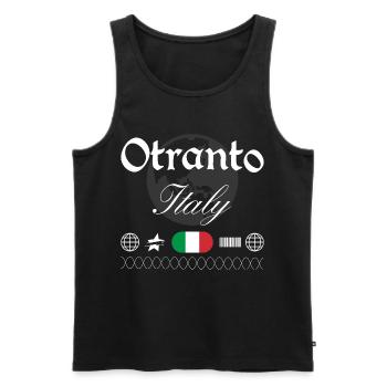 Otranto Italien Streetwear Reise Souvenir - Männer Premium Bio Tank Top - Schwarz - Vorne - AI Model Male 178 light (178cm)