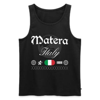 Matera Italien Streetwear Reise Souvenir - Männer Premium Bio Tank Top - Schwarz - Vorne - AI Model Male 178 light (178cm)