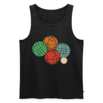 Boccia And Petanque Graphic Boccia Set - Men's Premium Organic Tank Top - black - Front - AI Model Male 178 light (178cm)