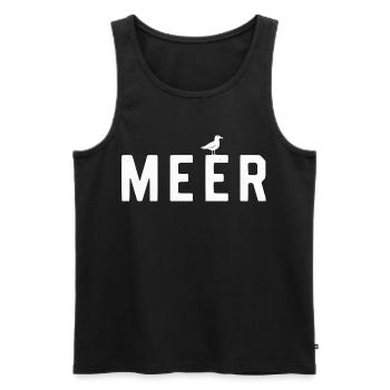 MEER Möwe Minimalistisches Stranddesign Urlaub - Männer Premium Bio Tank Top - Schwarz - Vorne - AI Model Male 178 light (178cm)