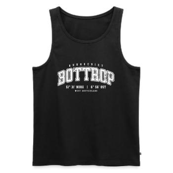 Bottrop Koordinaten Design–Ruhrgebiet College Stil - Männer Premium Bio Tank Top - Schwarz - Vorne - Michal (187cm)