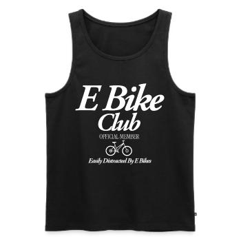 E Bike - Men's Premium Organic Tank Top - black - Front - Michal (187cm)
