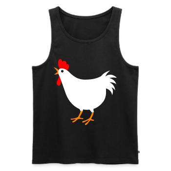 Nur ein Hühnerliebhaber und ein Witz-Farm-Tier - Männer Premium Bio Tank Top - Schwarz - Vorne - AI Model Male 178 light (178cm)