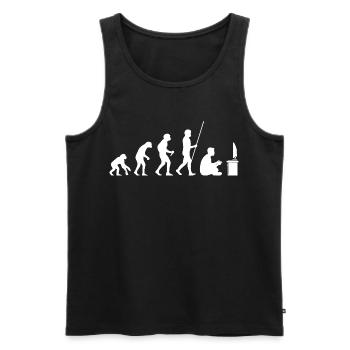 Gaming Evolution Retro Gamer Video Games Gamer - Men's Premium Organic Tank Top - black - Front - AI Model Male 178 light (178cm)
