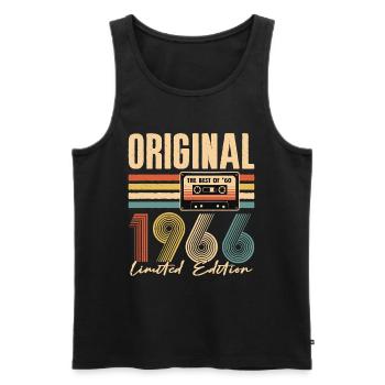 60e anniversaire, 60 ans - Débardeur bio Premium Homme - noir - Devant - Michal (187cm)