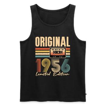 70. Geburtstag, 70 Jahre - Männer Premium Bio Tank Top - Schwarz - Vorne - Michal (187cm)