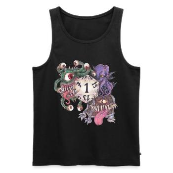 Rollenspiel Tabletop D20 Würfel Geschenk Fail - Männer Premium Bio Tank Top - Schwarz - Vorne - AI Model Male 178 light (178cm)