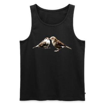 _Joerg_Langhans_2 - Männer Premium Bio Tank Top - Schwarz - Vorne - Michal (187cm)
