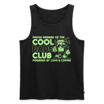 Club des papas cool - Cadeau de fête des pères papa papa - Débardeur bio Premium Homme - noir - Devant - Michal (187cm)