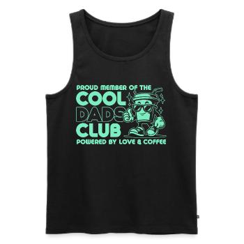 Club des papas cool - Cadeau de fête des pères papa papa - Débardeur bio Premium Homme - noir - Devant - Michal (187cm)
