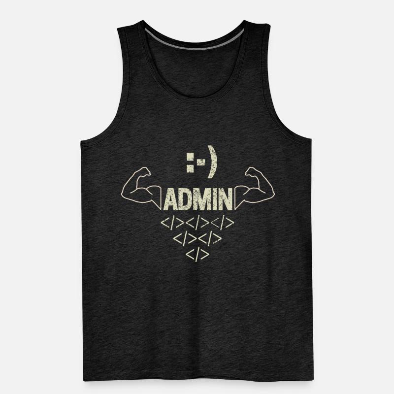 Admin Administrator IT Sysadmin and Computer Scientist Men's Premium Organic Tank Top