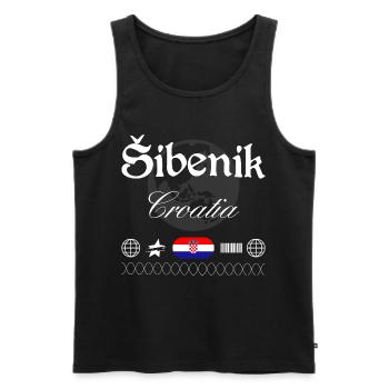 Šibenik Kroatien Streetwear Reise Souvenir - Männer Premium Bio Tank Top - Schwarz - Vorne - AI Model Male 178 light (178cm)